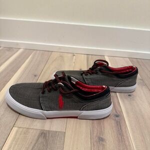 Ralph Lauren grey canvas sneakers Sz 9  #preppy #sneakers